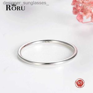 Anéis de banda 100% 925 prata esterlina prata brilhante ring slim line empilhável