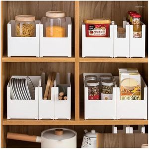 Aufbewahrungsflaschen Gläser Küche Kunststoff Box der Schrank Schrank Tischgeschirr Gewürz Organizer Badezimmer Desktop Snack Kosmetikkoffer Behälter DHIH3