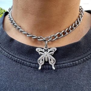 Pendant Necklaces Fashionable Butterfly Choker Beautiful Versatile Neck Jewelry Party Alloy Material For Fashion Lady Man