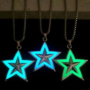 Pendant Necklaces Supernatural Necklace Winchester Satan Pentagram Devil Star Goth Luminous For Unisex Wiccan Gifts