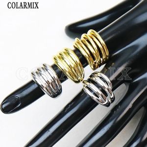 Band Rings 10 PCS Layer Design Metallic Openable Women Round Simple Party Rings Vintage Lovely Finger Jewelry 2 231222