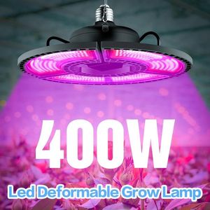 E27 Grow Light 100W 200W 300W 400W hög ljusstyrka LED-lampor AC85-265V Deformerbar lampa för växter inomhushydroponik tent276q