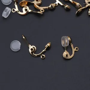 Stud Earrings 10Pcs DIY Earring Converter With Comfort Pads Turn Pierced Into Clip-On No-pierced Jewelry Findings N0HE