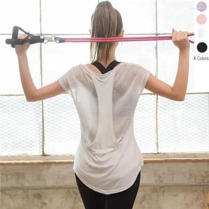 Camicie attive donne fitness tops allenamento allenamento esercizio palestra t-shirt sport t-shirt bodybuilding yoga che corre a maniche corte magliette 07