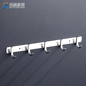 Towel Robe Hooks Silver Stainless Steel Door Hanging Wall Mount Bath Coat Rack Hanger For Bathroom Kitchen Hardware 231221