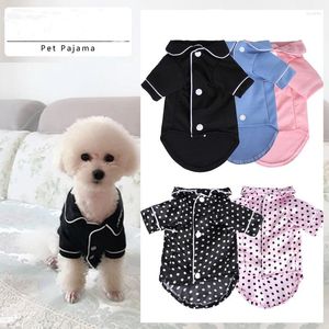 Hundekleidung Haustier Sommer Kleidung Overall Katze Welpe Pyjamas Kleidung rosa Dot Designer -Outfit für Hunde Pitbull Chihuahua Dropship