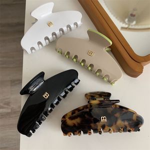 Klipsy do włosów Barrettes Litera B Hairclewi Shark Clip High Ponytail Hair Hair Clip Komekarski damski literę Geometryczną Średnie haczyk Clip Hair Akcesoria