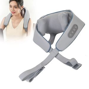 5D Electric Shiatsu Neck Massage Shawl Electro Thermal Car Home U Shape Shiatsu Kneading Relieve Cervical Back Shoulder Massager 231221