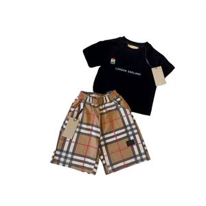 Set di abbigliamento per bambini di lusso Summer Boys Girls Letter Short Short Short Short Shirt Brand Designer Brand Bambini abiti da 100 cm-150 cm H14