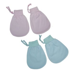 2 par/setBaby Cotton Soft Mitten född anti-ät hand anti-grab ansikte skydd handskar baby mitten0-6m 231221