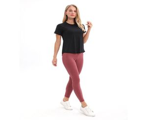 L74 Mulheres Sexy Open Open Sport Sport Solid Yoga Camisetas Treça Treino de manga curta Tampas de tanques respiráveis ​​Tops fitness sport Sport Sports2087283