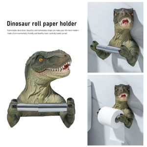 Dinozaur Dinosaur Toalet Paper Paper -Paper WC Tissue Rack Punchfree Shelf Bathroom Wallmounmed Rolling wieszak na 231221