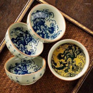 Teaware Sets Hand Painted Pottery Master Cup Household Ceramic Tea Set Teacup Antique Large Underglaze Bowl