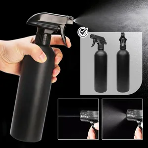Storage Bottles 500ml Hand Button Watering Can Spray Bottle Black Refillable Empty Container Skin Care Tool