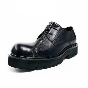 New Man Genuine Leather Dress Shoe Fashion Men Round Toe Casual Party Shoe