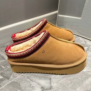 Tasman Slippers Mustard Seed Chestnut Slippers Sheepskin Classic Super Mini Platform Boots Winter Women's Suede Upper designer boots