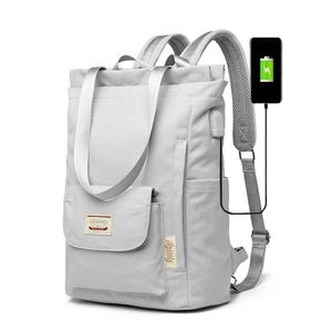 Bags 14 15,6 polegadas Mulher mochila USB Notebook Laptop feminino Oxford Waterproof School School School College Fashion Backpack