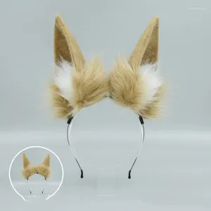 Zapasy imprezy Kawaii kobiety Halloween Symulacja długie uszy zespół Cosplay Cosplay Anime Plush Wolf Animal Ear Kc Lolita Hair