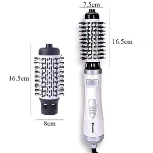 3 in 1 Rotating Electric Hair Straightener Brush Hair Curler Hair Dryer Brush Air Comb Negative Ion Hair-Air Brushes 231221