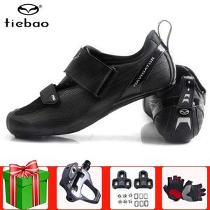 Shoes Tiebao Men Road Bike Sports Shoes Men Sapatilha Ciclismo Pro Bicycle Breathable SelfLocking Spinning SPDSL Sneakers Women