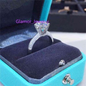 1CT 3CT 5CT Quality Cut Wedding Rings Color High Clarity Moissanite Diamond Birthday Party Ring For Women Luxury 18K Gold Jewelry 2688