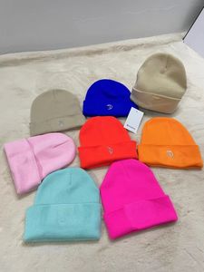 LU Fashion Sport Outdoor Hat Unisex Skull Cap Beanie High Quality Pure Cashmere Men Womens Winter Street Trendy Hats