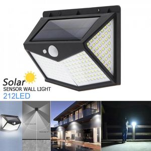 212 LED -lysdioder Outdoor LED Solar Lights Waterproof Garden Led Lampen Wall Lamp Cold White Lantern For Fence Post233i