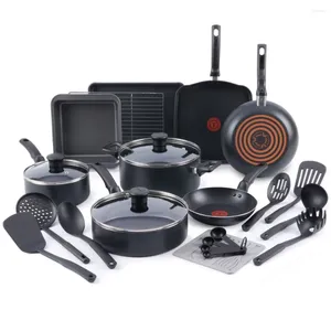 Cookware Set Non Stick 21 Piece Black Set kan användas för diskmaskinrengöring och multifunktionell matlagning