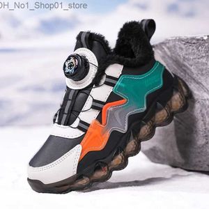 Athletic Outdoor Winter Children skor pojkar sneaker varm plysch vattentäta barn snöskor mode utomhusskola sport tennisskor för pojke Q231222