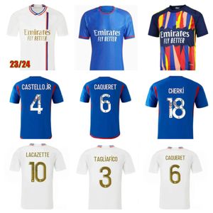 2023 2024 Maillot de Foot Soccer Jerseys Lyonnais Caqueret Tolisso Jeffinho Ol Aouar Tagliafico fans Fotbollskjortor 23 24 Traore Sarr Man Lyon