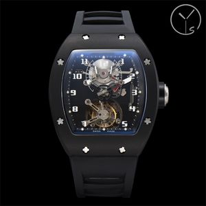 52-01 Motre Be Luxe Wristwatch 49.8x44.3x16.4mm Tourbillon Manual Mechanical Movement Steel Case Case Case Case Men Watch Wristwatches Relojes