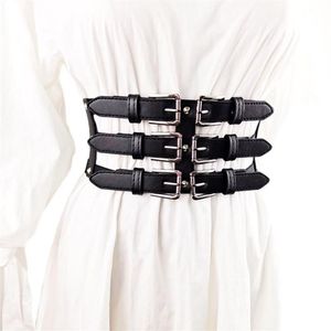 Belts Retro Waist Decor Harness Belt Fashion Body Chain Black Goth Adjustable Jewelry For Women And Girls248F