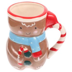 Bicchieri da vino Mubi di pan di zenzero tazza di Natale tazza di tè ceramica tazze da tè simpatico cioccolato cacao