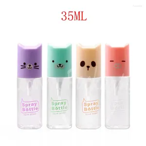 Storage Bottles 35ML Cute Cartoon Transparent Spray Bottle 35CC Empty Plastic Cosmetic Packaging Container