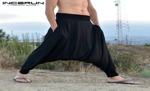 HipHop Herren Harem Hosen Baggy Ninja Drop -Schritt -Kreuzpants Sweatpant Hosen Weitbeine Joggers Mann Kleidung Pantalon Hombre Y1904844156