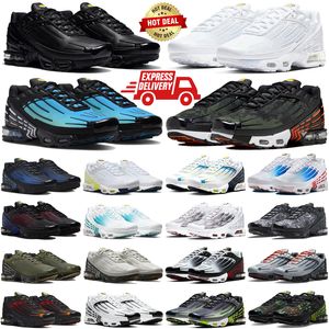 TN Plus TNED 3 TNS TNPlus Running Scarpe per uomini Donne scarpe TN3 Triple pelle bianca in pelle nera rossa unità oliva green maschili scarpe da ginnastica da uomo