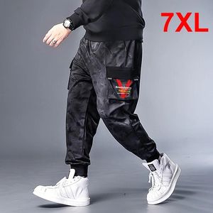 Byxor stor storlek 7xl hiphop streetwear last byxa män överdimensionerade byxor svettbyxor manlig jogger casual mode byxor plus szie hx526