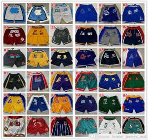 Men039S Shorts Retro Pocket Basketball Baseball Shorts Hela herrarna Toppkvalitet Sömda fotbollsfickor Kort storlek S M L XL6253251