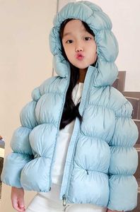 Herren down Parkas Herren down Parkas süße Mädchen Kapuze -Jacke Winter Kinder Mädchen Lotus Root Bubble Mantel Kinder warme dicke Parka -Mäntel E4Y4