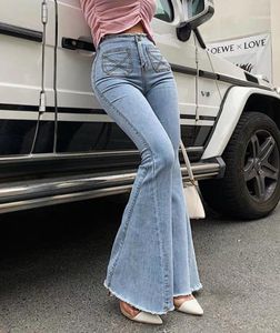 Women039S Jeans Sky Blue High Waisted Elastic Sexy Skinny Fashingable and Buresatile Long Slim Flared Pants Splicing Cut18325945