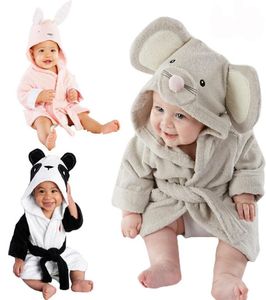 새로운 아기 어린이 동물 만화 후드 목욕탕 수건 목욕 가운 랩 목욕 로브 아기 겨울 옷 유아 후드 6M5Y6330387