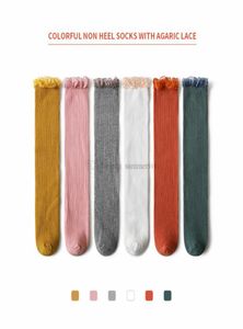 Ins Kids Lace Ruffle Socks 2021 Summer Girls Knitting High Sock Children CottenScotnable Legh A65679913260