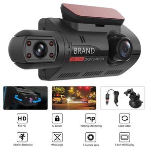 DVRs 1080P Automóvel Câmera Dupla Gravadores de Vídeo Carro DVR Gravador de Condução Infravermelho Visão Noturna Detecção de Movimento Acessórios para Veículos