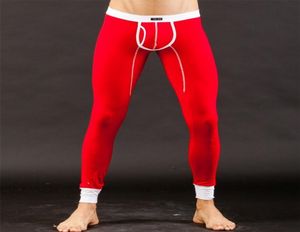 UNDUPTS MEN039S Seksi Bulge Tecesi Düşük Rise İç çamaşırı Uzun Johns Sonbahar Kış Termal Tayt Pantolon Modal Erkekler Sleep5481922