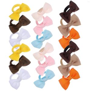 Bandanas 18 Pcs Linen Bow Headband Hair Ties For Girls Little Accessories Rope Bands Polyester Holder Women Cute Miss Retainer