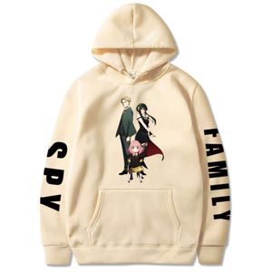 Spy X Family Anime Hoodies unisex Söt Anya Forger Pullovers Yor Loid Graphic Sweatshirts Autumn Orsaklig sportkläder Fickduk