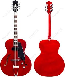 Semi Hollow Body Electric Guitar Jazz Guitar Mahogny Body Rostfritt stål 22 FRETS ALNICO V HUMBUCKER pickups Electric Guitar