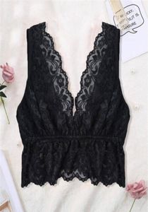 BRALETTE S3XL Plus Size Sheer Lace Bra Tops 2020 Kobiety Sexy bielizna koronka Deep V Balette wygodne swobodne bielizny 1169092