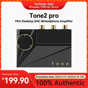 Connectors Khadas Tone2 Pro Dac Amp Desktop Portable Headphone Amplifier Balanced Rca Hifi Audio 4.4/3.5mm Output Support Bt5.0 Lossless