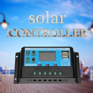 Acessórios Controlador de carga solar 10A 20A 30A 12V/24V Kit de painel solar doméstico Regulador solar para com porta USB dupla